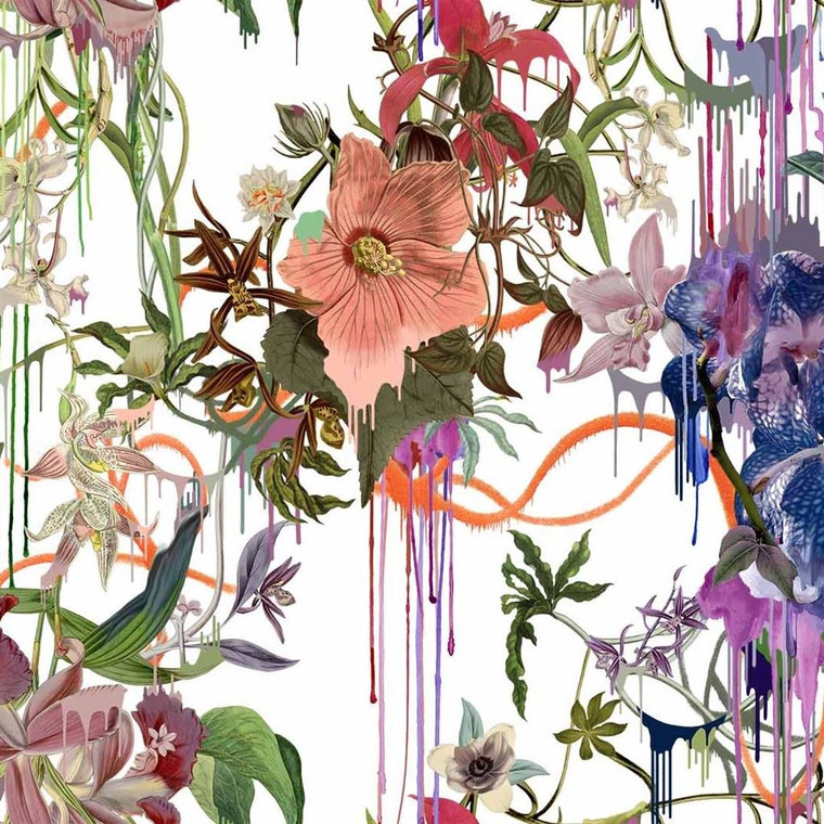 Christian Lacroix Histoires Naturelles Fabric  Floral Orchids Fantasia Fabric Styled Shot