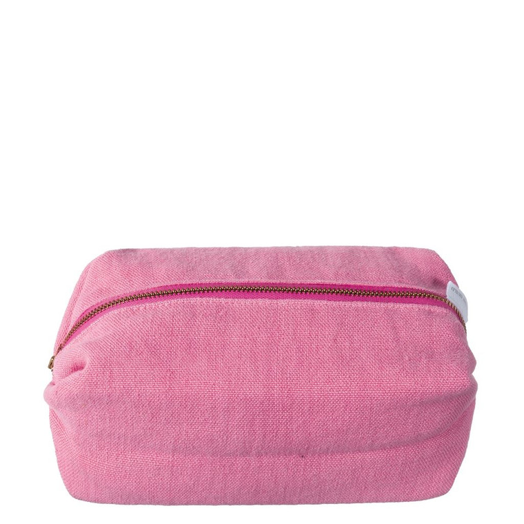 Designers Guild Pink Plain Brera Lino Hibiscus Washbag Lifestyle Accessories : Wash bags Product Shot