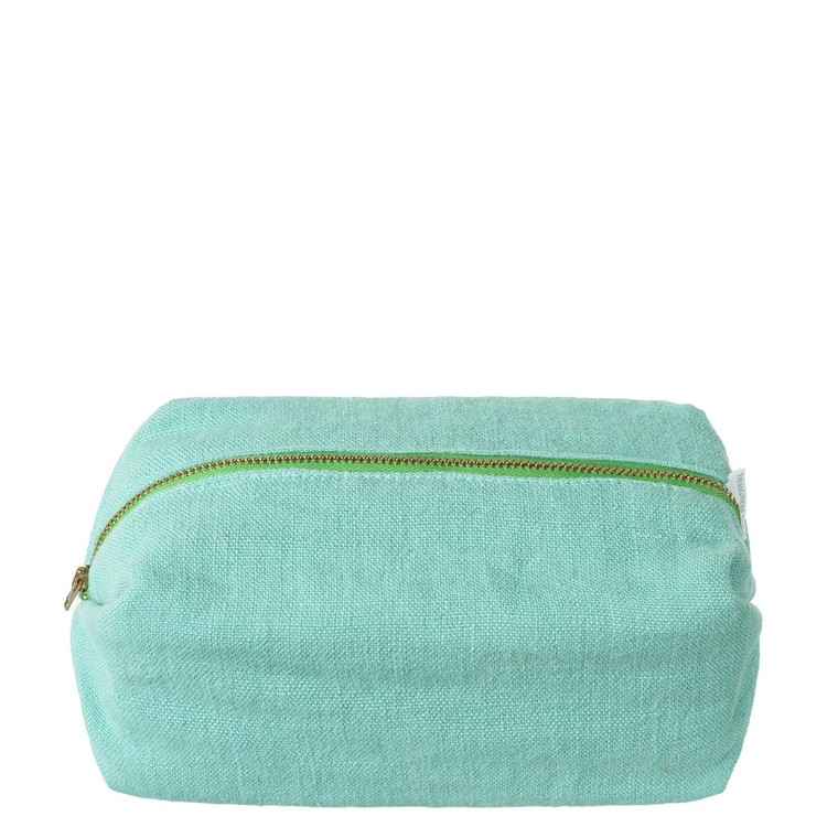 Designers Guild Turquoise Plain Brera Lino Capri Washbag Lifestyle Accessories : Wash bags Product Shot