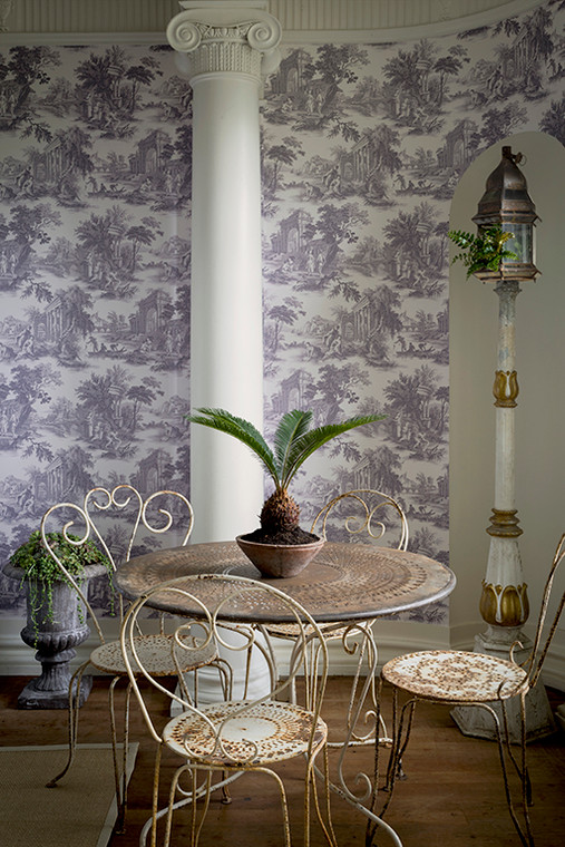 Cole And Son Folie Patterned,Toile Villandry Wallpaper Styled Shot