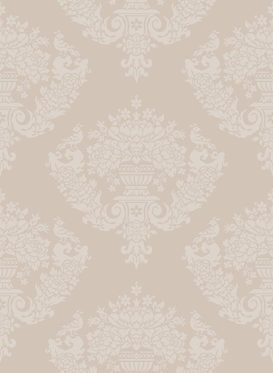 Cole And Son Archive Traditional Damask,Patterned Sudbury Wallpaper Styled Shot