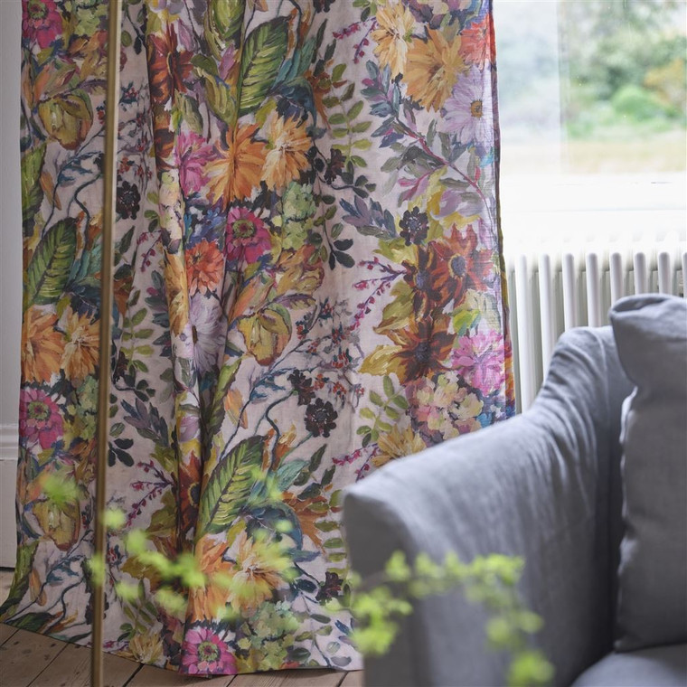 Designers Guild Tapestry Flower Prints & Panels Floral Glynde Fabric Styled Room Shot