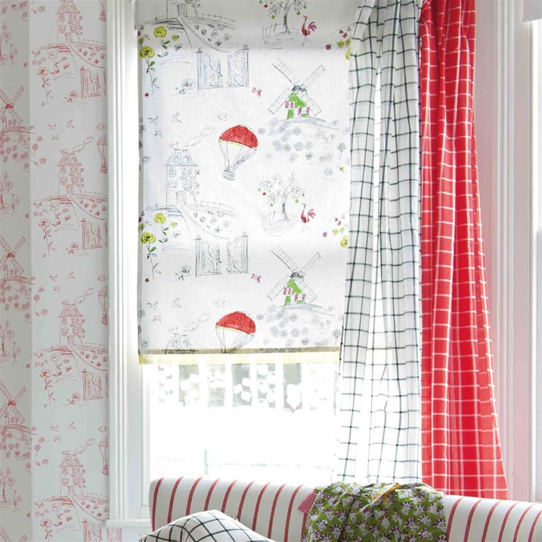 Designers Guild Around The World Wallpaper Children,Patterned Meadowsweet Wallpaper Styled Shot