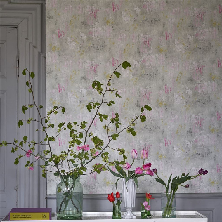 Designers Guild The Edit - Plain & Textured Wallpaper Volume II Patterned Impasto Wallpaper Styled Room Shot