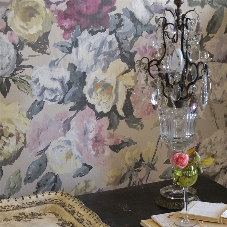 Designers Guild The Edit - Patterned Wallpaper Volume I Floral,Patterned Octavia Wallpaper Styled Room Shot