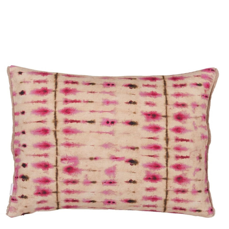 Designers Guild Pink Shibori Fuchsia Cushion Reverse Shot