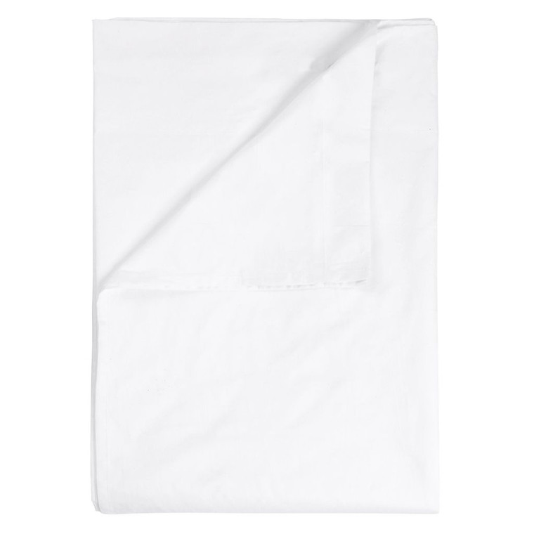 Tribeca White Single Flat Sheet