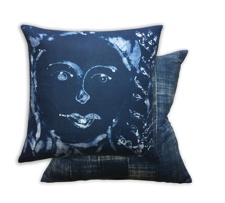 Claudine Indigo 60x60cm Cushion