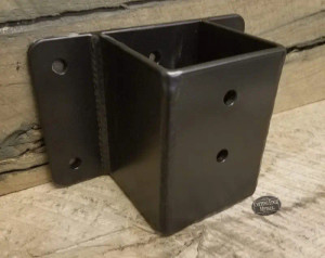 Our face mount railing post brackets are 4-sided and are great for mounting a railing to the outer perimeter of the decking of a balcony, deck, or dock in order to maximize the square footage of your living space. Custom order these for any sized post and request whatever finish suits your design.