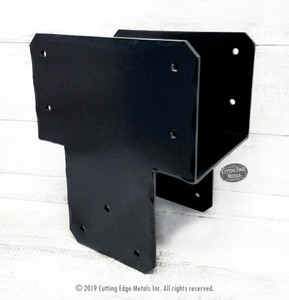 The PTG10 is made to be mounted on the top of a post that holds a girder or beam that passes through or terminates over the post. You can also have two beams meet at the butt ends over the top of a post using these timber brackets. These are helpful when you need to marry a girder that is of a different thickness than the post it's connecting to. Our custom post/column to beam connecting caps are for connecting beams to the top of a post or column. These solid steel post to beam brackets are great for pergolas, gazebos, timber framing, pavilions, and other timber connection needs.