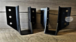 Cropped Bottom Joist Hangers
These steel joist hangers are custom made to fit your joist or beam project perfectly. This is a very classy way to dress up your exposed floor joists or ceiling rafters.