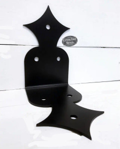 Bia Finial L Angle Beam Bracket
"L" angle timber brackets (BF-BB-LAB) with a bubble and diamond finial or Bia Finial add a rustic, oil rubbed bronze finish, black paint, or black powder coat look to your wood connection. These steel brackets are custom made to fit your post or beam project.