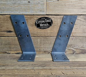 Flat Ridge to Rafter L Angle Bracket with an Angle
"L" angle timber brackets with an angle (RR-AB-20) add a rustic look to your wood connection. These steel brackets are custom made to fit any ridge or rafter angle.