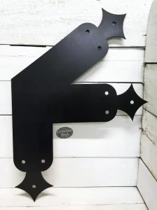 Bia Finial Connecting Truss Corner Bracket - 3 Leg
These custom 3 leg steel Bia Finial beam brackets are the perfect decorative compliment for the corners on your truss.
