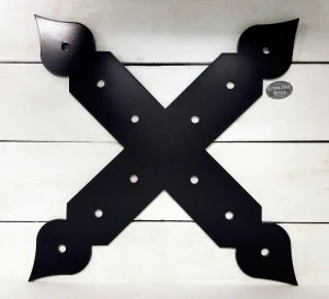Spaded X Shaped Bracket or Flat X Bracket with Spaded Ends - Timber Frame