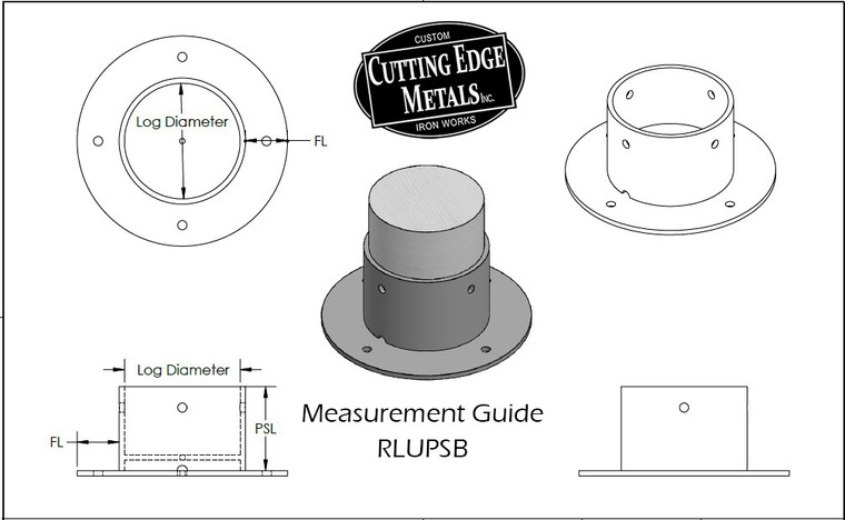 These custom steel round log post base brackets (RLUPSB-10) keep the post off the ground and hold it in place by mounting the bracket to floors and sliding the post in to the sleeve and securing it with mounting hardware. These can be used for decks, gazebos, pergolas, railings, fences, or porticos.