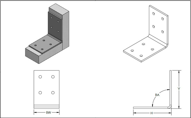 L Angle Timber Brackets
This is a custom, decorative hammered L-angle beam or post bracket that will dress up your home, cabin or office. This is also functional. We custom make these timber connecting brackets to fit perfect to your beam connection. Use them for inside or outside corner brackets.