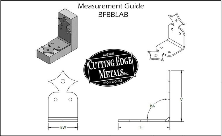 Bia Finial L Angle Beam Bracket
"L" angle timber brackets (BF-BB-LAB) with a bubble and diamond finial or Bia Finial add a rustic, oil rubbed bronze finish, black paint, or black powder coat look to your wood connection. These steel brackets are custom made to fit your post or beam project.
