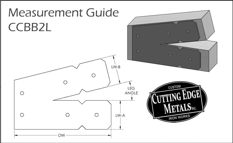 2-Legged Beam Bracket Truss Corner - Double Crop
These custom 2-Legged Double Cropped Beam Connecting Brackets are for the corners on your truss. Where a horizontal beam connects with the rafter beam or at the peak of your rafters, these secure the timbers together. Measurement Guide