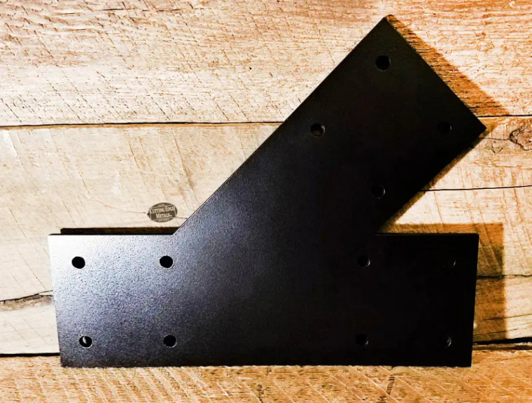 ATB12 Angled T Bracket Timber Connector – custom heavy duty flat steel for king posts, braces and timber frames