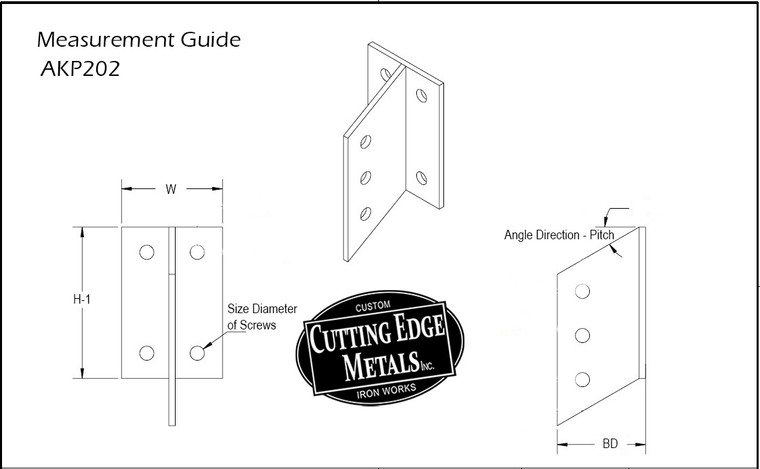 Angled Face Mount Knife Plate - (KP10)