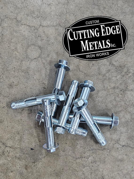1/2" x 3" Concrete Sleeve Anchors – Zinc Plated Hex Head