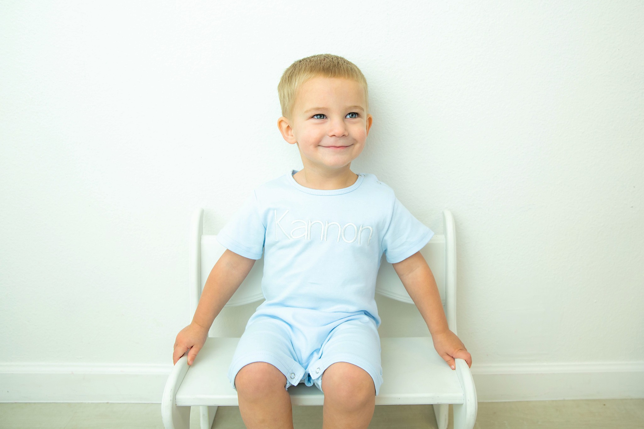 Boys Short Sleeve Knit Rompers