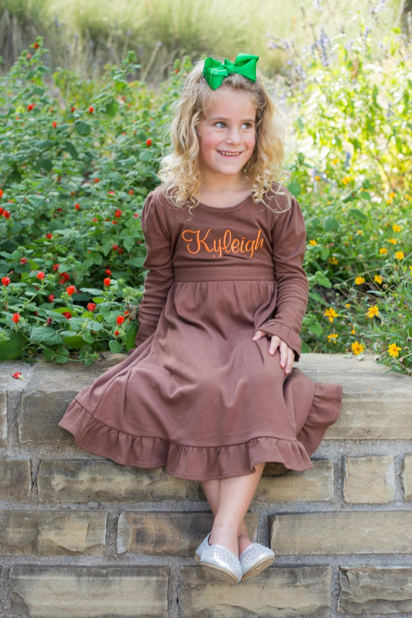 Brown Long sleeve dress