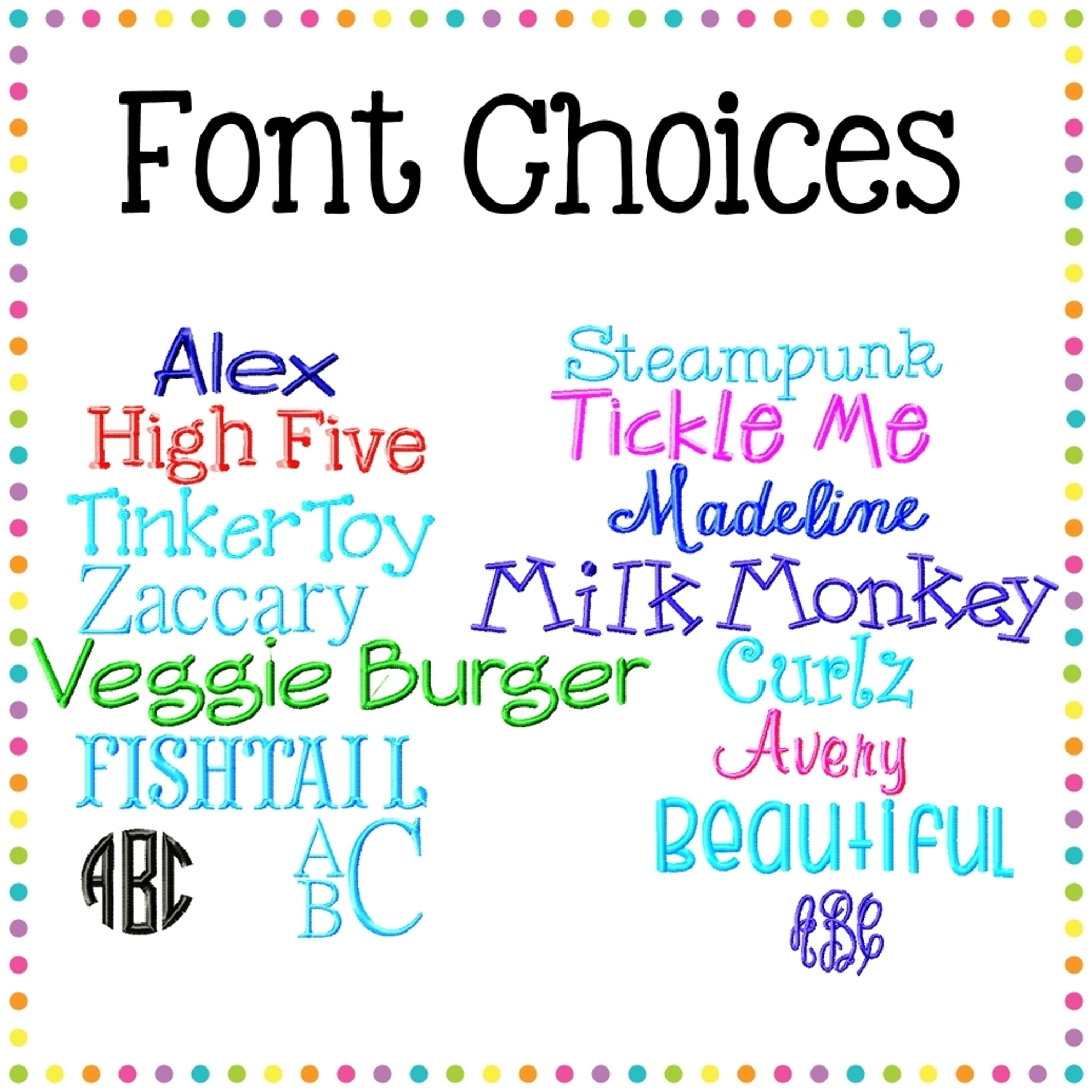 Font Choices