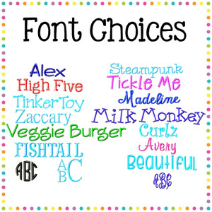 monogram font choice