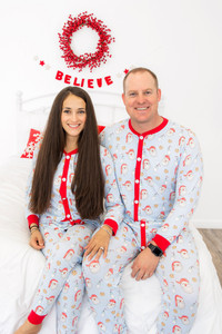 Adult faux butt flap pajama- cookies for santa