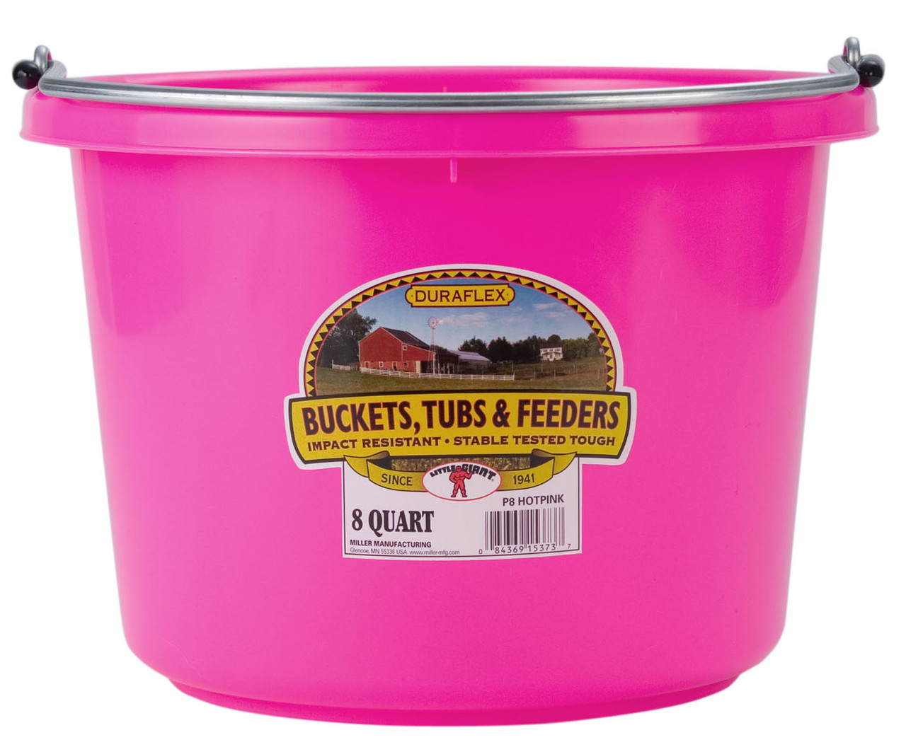 Little Giant Flat Back Plastic Bucket Teal 20 Quart