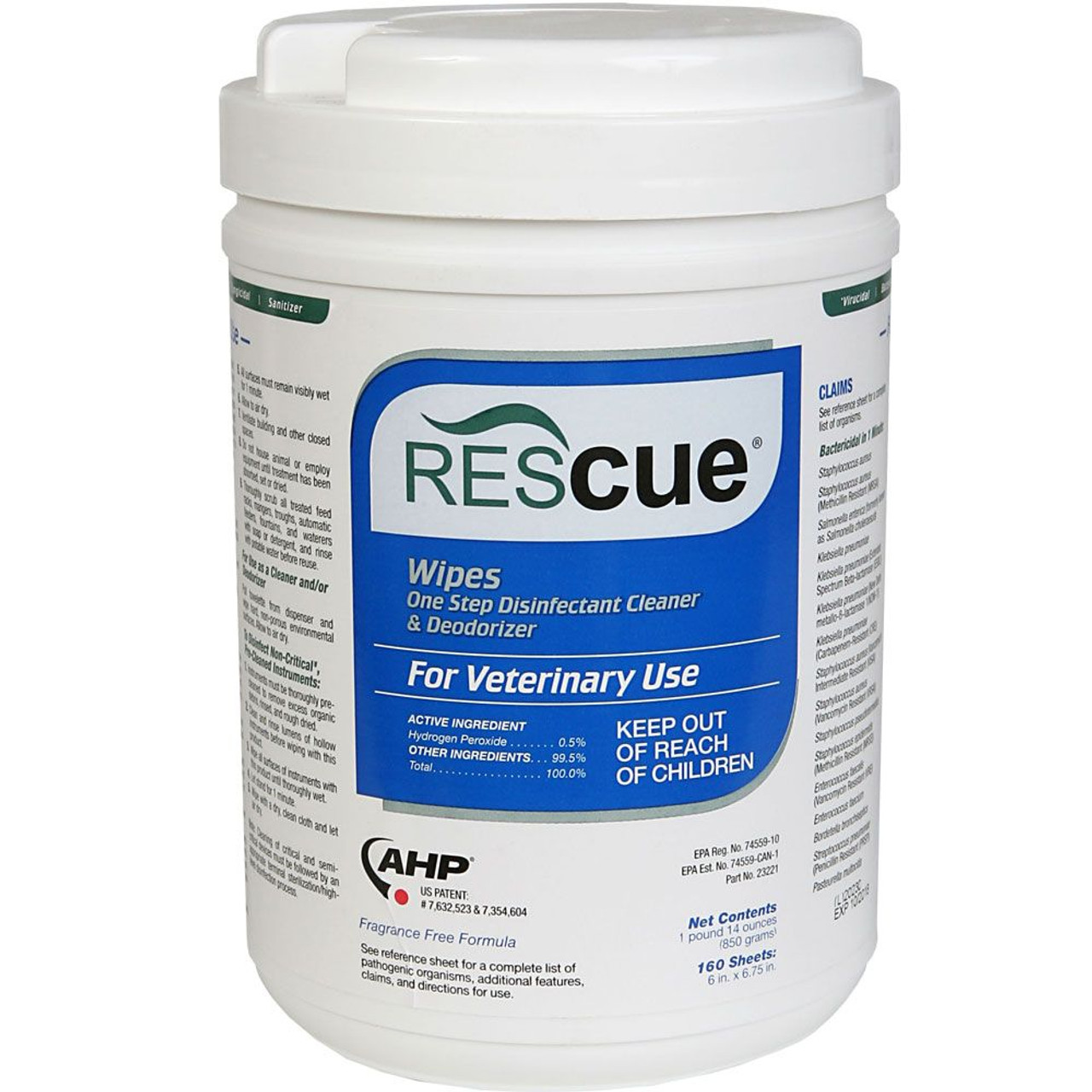 Rescue Disinfectant Wipes - 160 Count