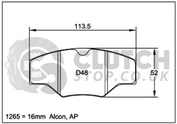 Pagid   E1265 Rst1 Brake Pads Front, Caterham