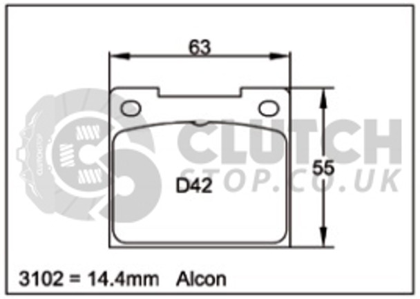 Pagid E3102 Rst4 Brake Pads Front, Caterham