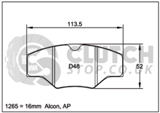 Pagid   E1265 Rst1 Brake Pads Front, Caterham