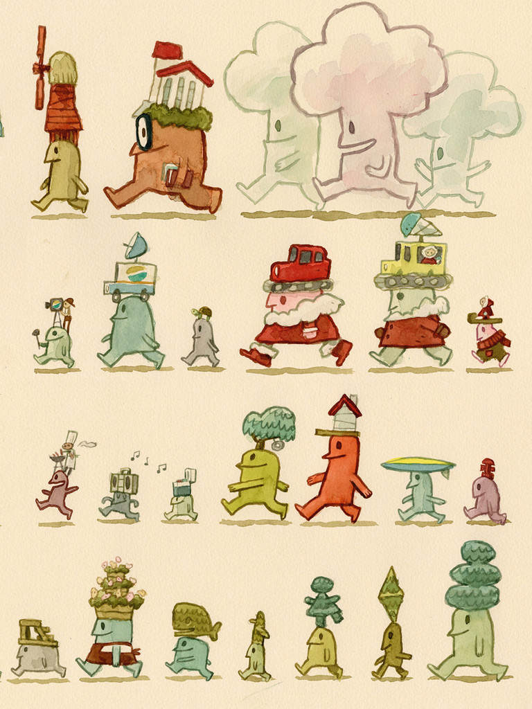 Cabin Head and Tree Head Endpapers Poster