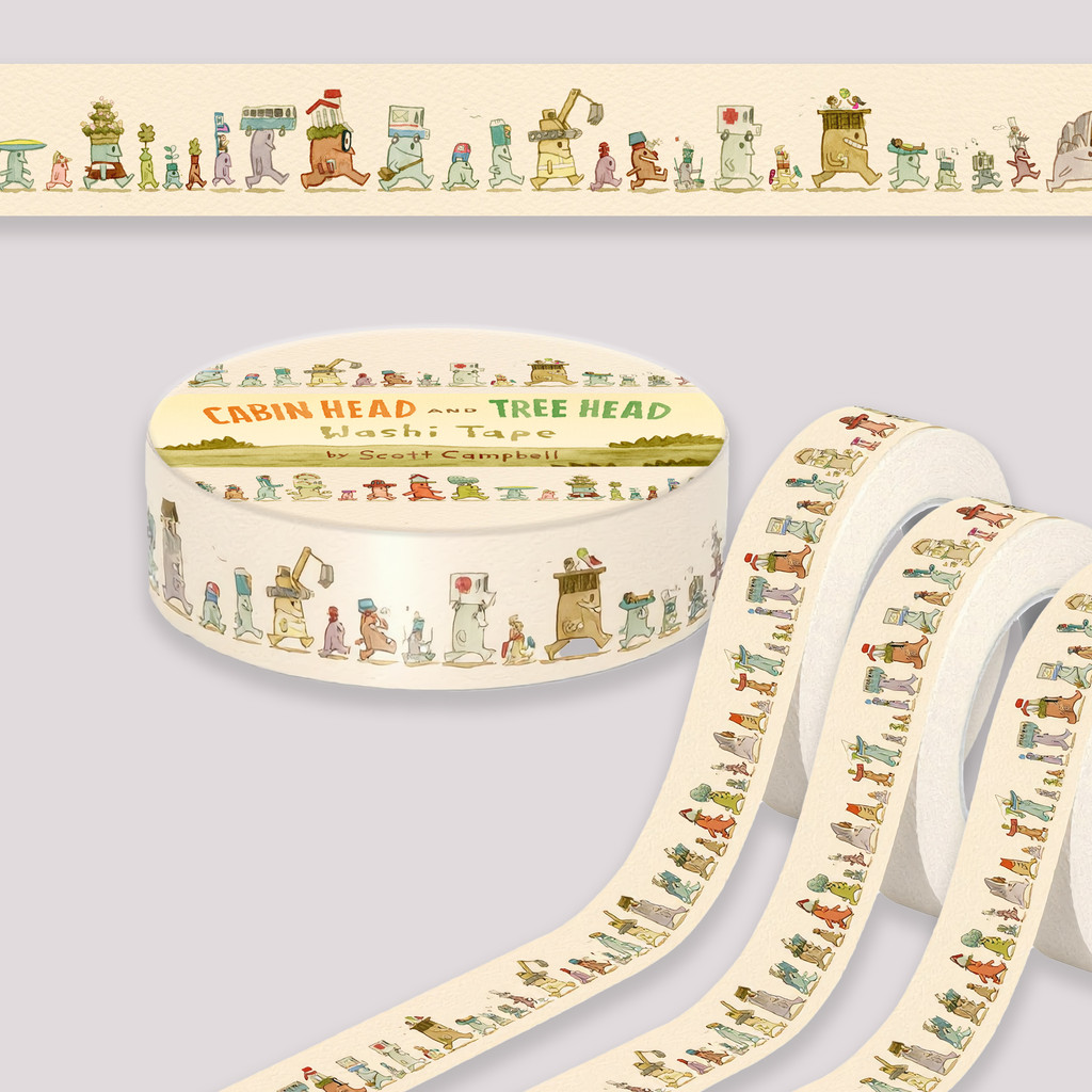 Cabin Head And Tree Head Washi Tape