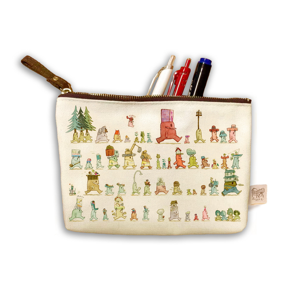 Cabin Head and Tree Head Endpapers Pouch