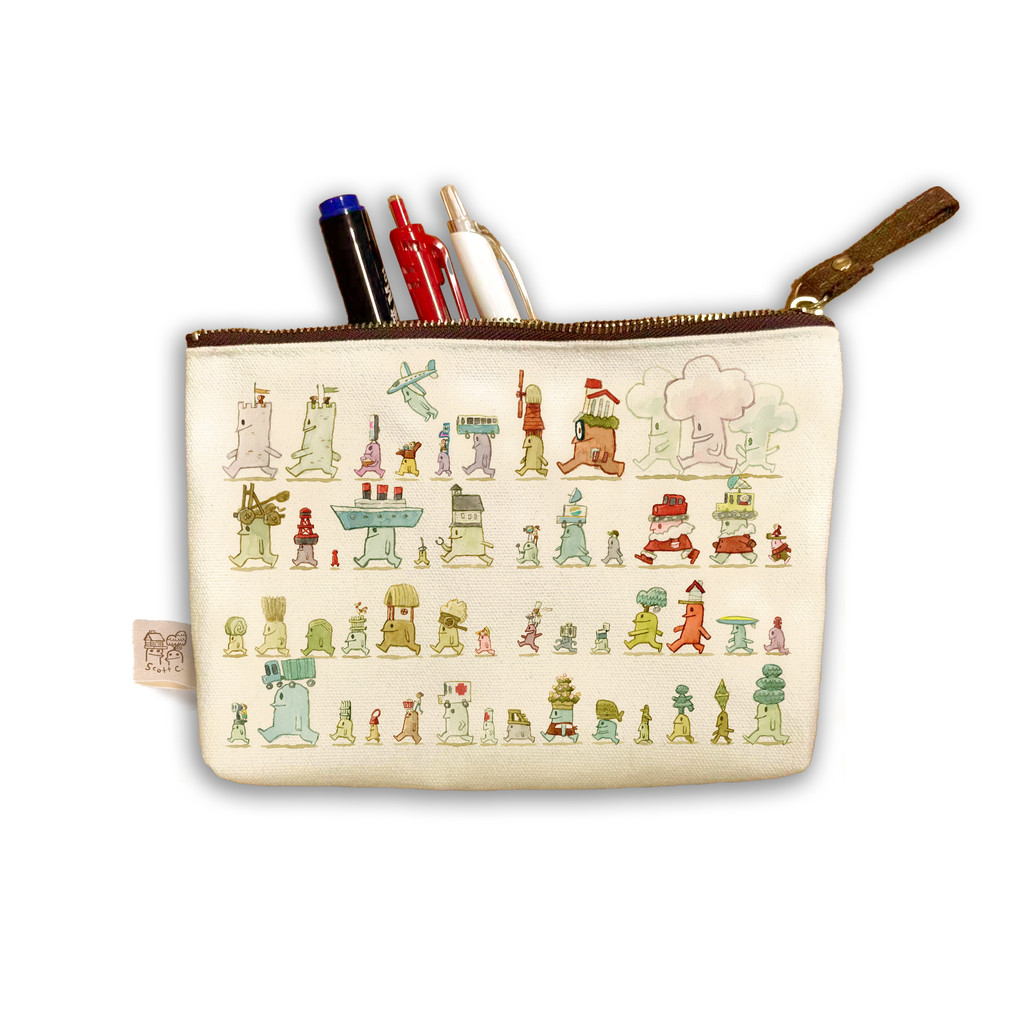 Cabin Head and Tree Head Endpapers Pouch