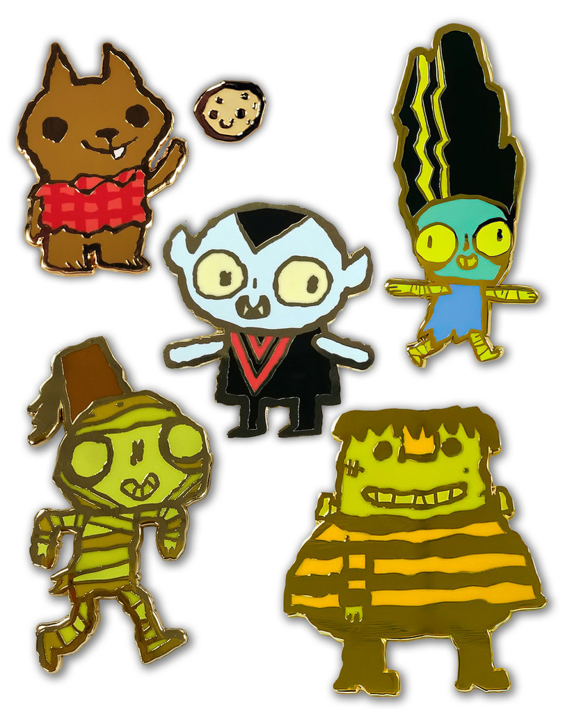 Little Monsters 5 Pack Enamel Pin Set