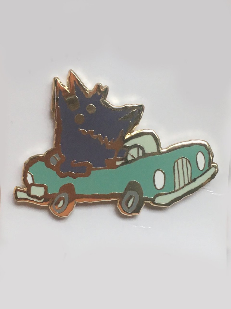 Car Dog Enamel Pin