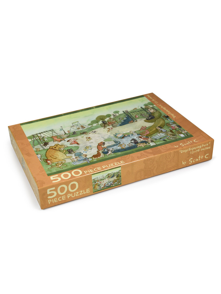 Dogs Enjoying Park 500 Piece Puzzle