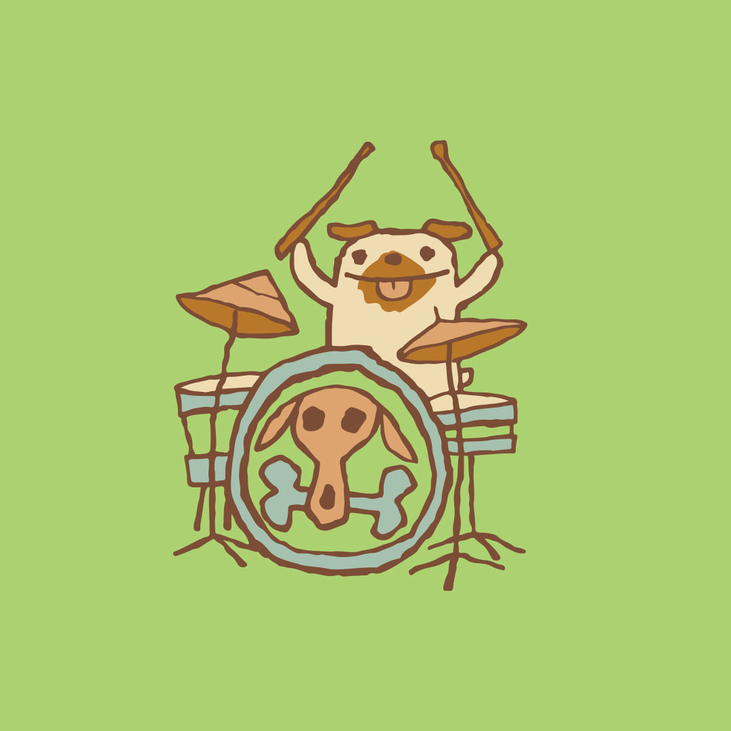 Drummer Dog Toddler Tee