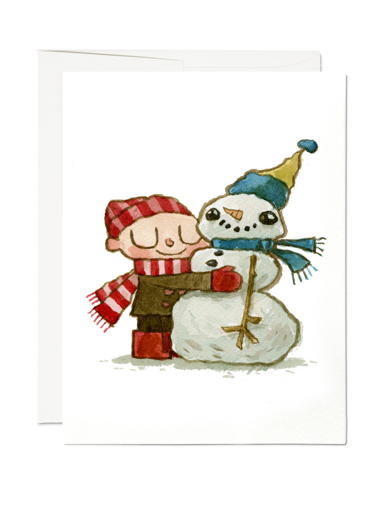 Snowman Hug Greeting Card