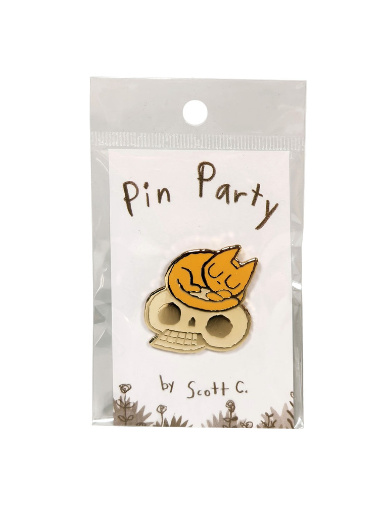 Cat And Skull Pin