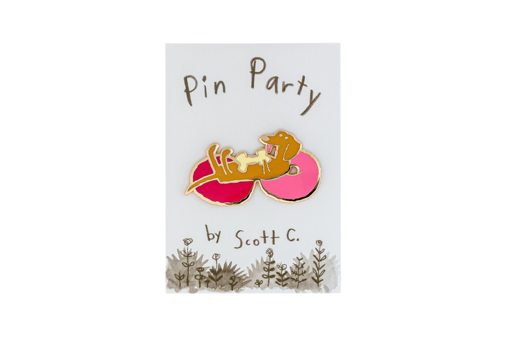 Weiner Dog Tuber Enamel Pin