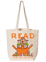 Cabin Head and Tree Head READ Tote Bag