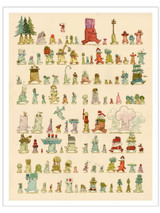 Cabin Head and Tree Head Endpapers Poster