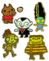 Little Monsters 5 Pack Enamel Pin Set
